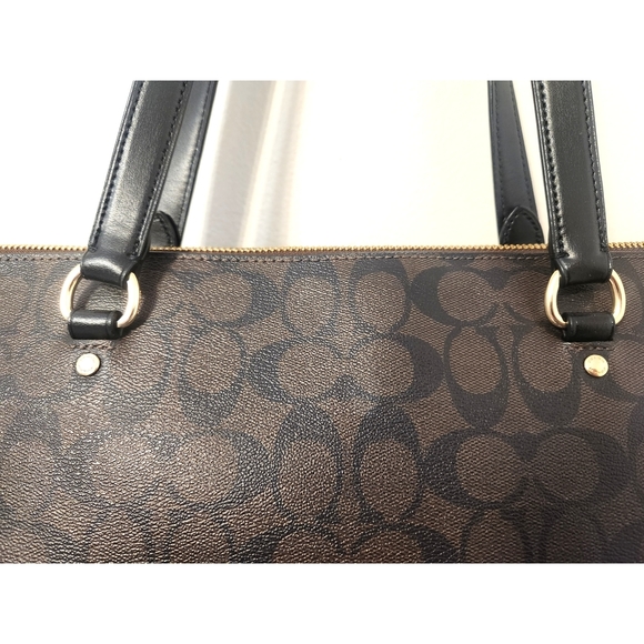 EUC! Coach Gallery Tote Signature Canvas in Brown/Black - Picture 11 of 16